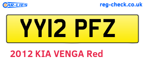 YY12PFZ are the vehicle registration plates.