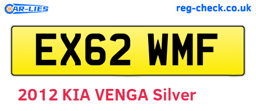 EX62WMF are the vehicle registration plates.