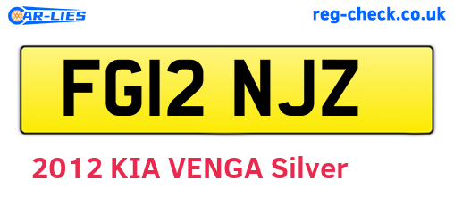 FG12NJZ are the vehicle registration plates.