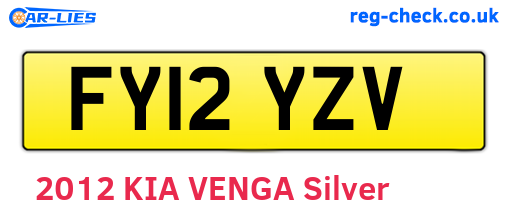 FY12YZV are the vehicle registration plates.