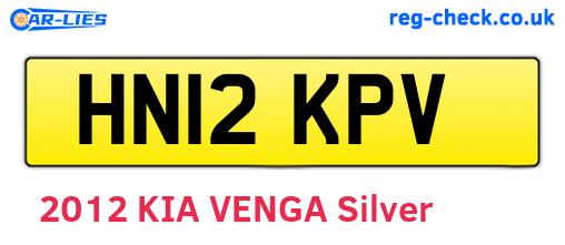 HN12KPV are the vehicle registration plates.