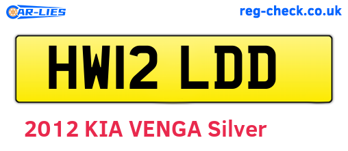 HW12LDD are the vehicle registration plates.