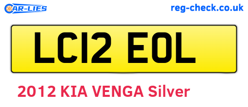 LC12EOL are the vehicle registration plates.