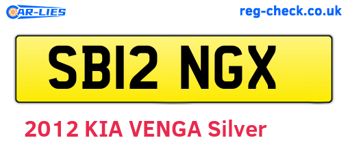SB12NGX are the vehicle registration plates.