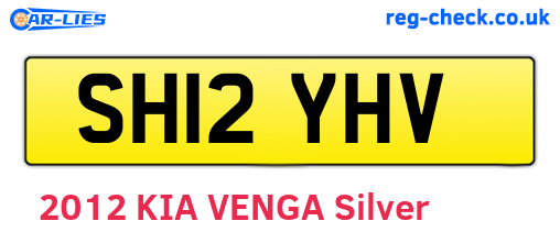 SH12YHV are the vehicle registration plates.