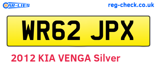 WR62JPX are the vehicle registration plates.