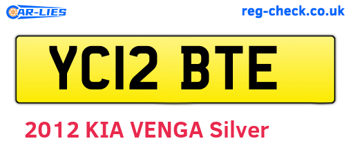 YC12BTE are the vehicle registration plates.