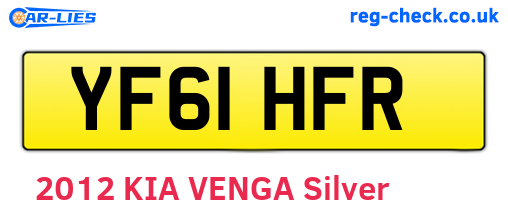 YF61HFR are the vehicle registration plates.