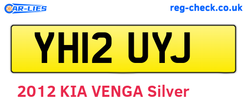 YH12UYJ are the vehicle registration plates.