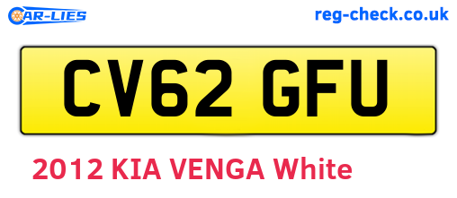 CV62GFU are the vehicle registration plates.