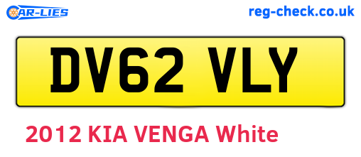 DV62VLY are the vehicle registration plates.