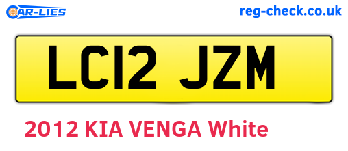 LC12JZM are the vehicle registration plates.