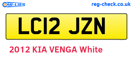 LC12JZN are the vehicle registration plates.