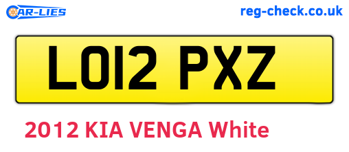 LO12PXZ are the vehicle registration plates.