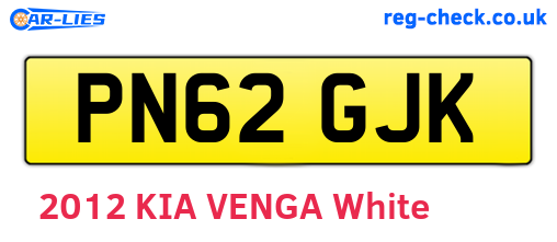 PN62GJK are the vehicle registration plates.