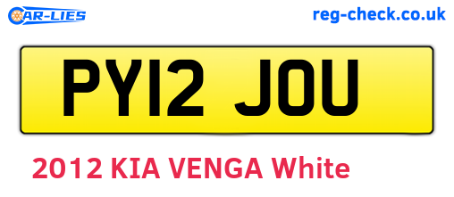 PY12JOU are the vehicle registration plates.