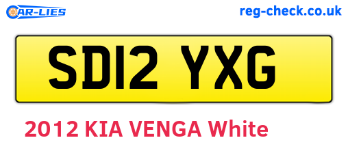 SD12YXG are the vehicle registration plates.