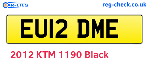 EU12DME are the vehicle registration plates.