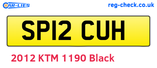 SP12CUH are the vehicle registration plates.