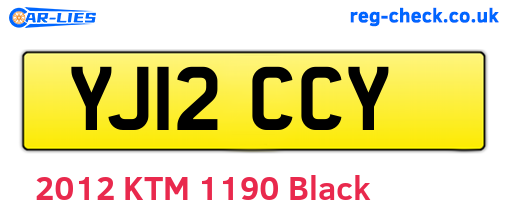 YJ12CCY are the vehicle registration plates.