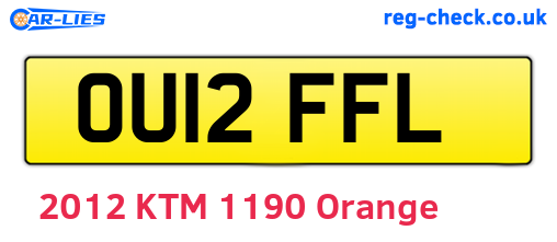 OU12FFL are the vehicle registration plates.