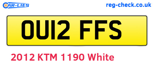 OU12FFS are the vehicle registration plates.