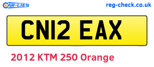 CN12EAX are the vehicle registration plates.