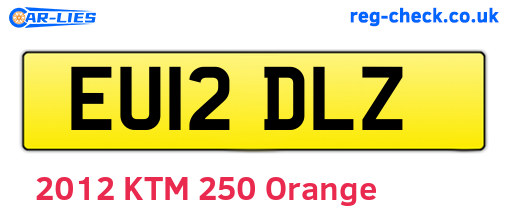 EU12DLZ are the vehicle registration plates.