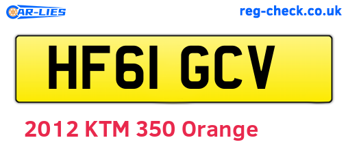 HF61GCV are the vehicle registration plates.