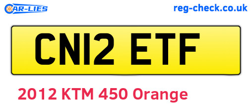 CN12ETF are the vehicle registration plates.