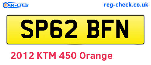 SP62BFN are the vehicle registration plates.