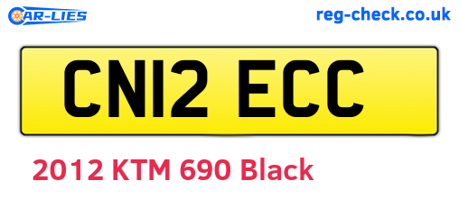 CN12ECC are the vehicle registration plates.