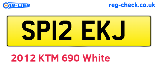 SP12EKJ are the vehicle registration plates.