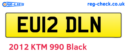 EU12DLN are the vehicle registration plates.