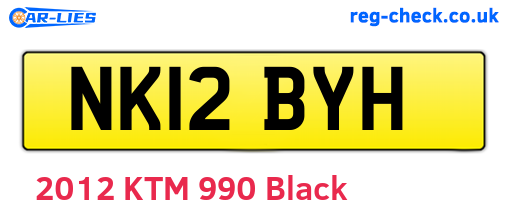 NK12BYH are the vehicle registration plates.