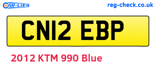 CN12EBP are the vehicle registration plates.