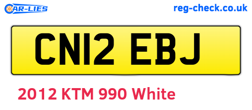 CN12EBJ are the vehicle registration plates.