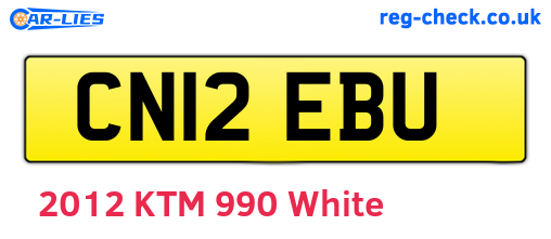 CN12EBU are the vehicle registration plates.