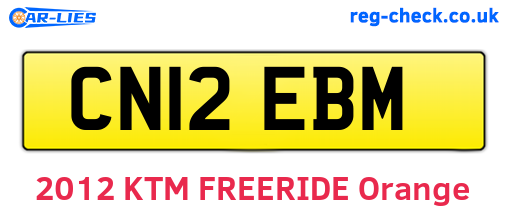 CN12EBM are the vehicle registration plates.