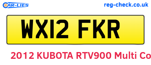 WX12FKR are the vehicle registration plates.