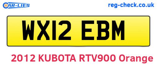 WX12EBM are the vehicle registration plates.