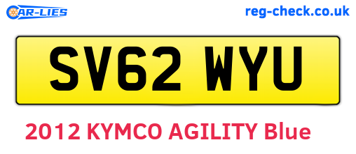 SV62WYU are the vehicle registration plates.