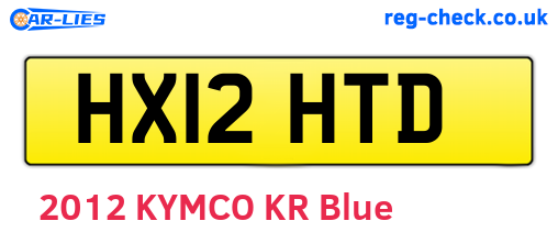 HX12HTD are the vehicle registration plates.
