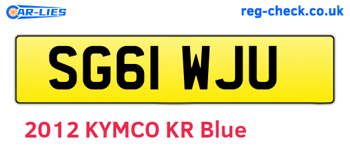 SG61WJU are the vehicle registration plates.