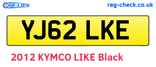 YJ62LKE are the vehicle registration plates.