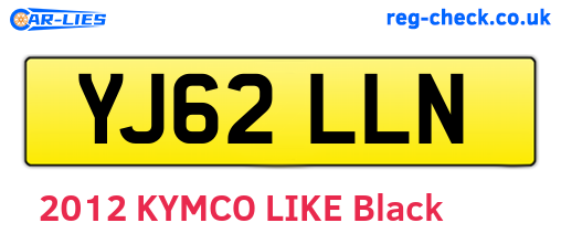 YJ62LLN are the vehicle registration plates.