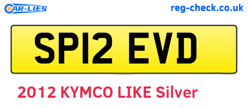 SP12EVD are the vehicle registration plates.