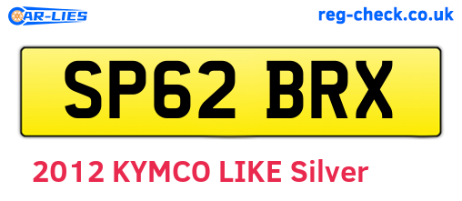 SP62BRX are the vehicle registration plates.