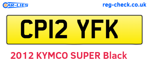 CP12YFK are the vehicle registration plates.