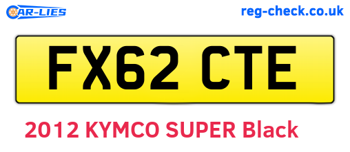 FX62CTE are the vehicle registration plates.